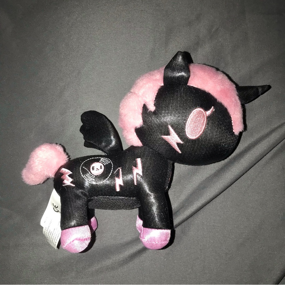 Tokidoki sanrio Dj sparkle plush unicorn stuffed toy black and pink